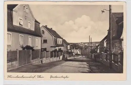 93110 AK Münchenbernsdorf Thüringen - Gartenstraße, Straßenansicht 1941