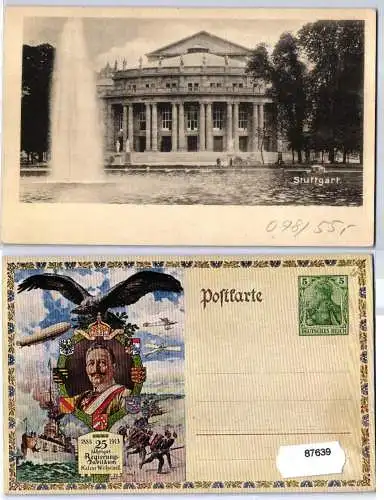 87639 DR Ganzsachen Postkarte PP27/C239/78 Stuttgart 1913