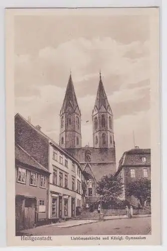 91603 AK Heiligenstadt - Liebfrauenkirche und königliches Gymnasium um 1920