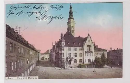 88838 AK Jauer - Ring mit Rathaus 1913