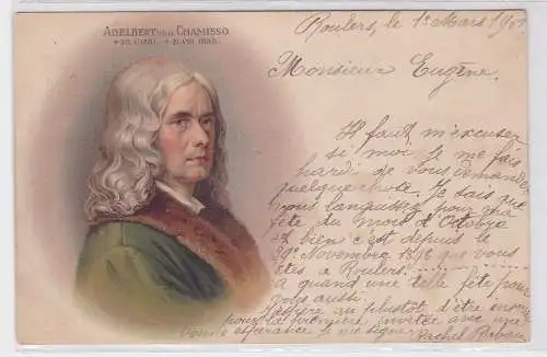 87609 AK Adelbert von Chamisso 30.1.1781-21.8.1838 Portrait 1901
