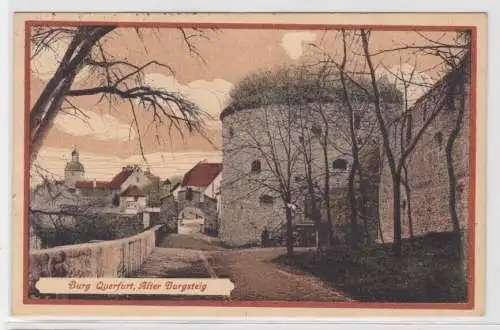 19514 Ak Burg Querfurt - Alter Burgsteig 1922