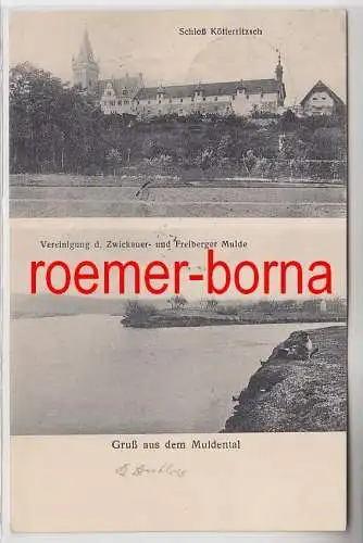 76188 Mehrbild Ak Gruß aus dem Muldenthal Schloß Kötterritzsch 1929