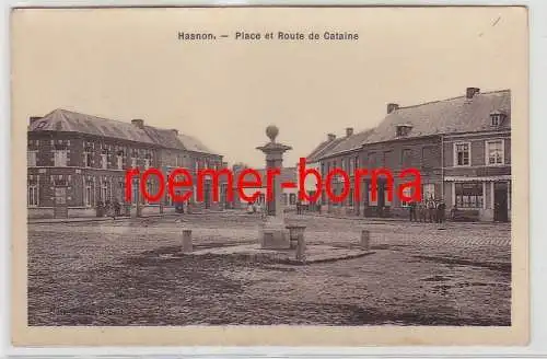 76783 Foto Ak Hasnon Place et Route de Cataine 1915