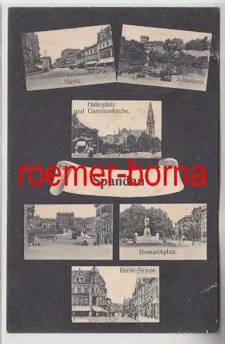 75081 Mehrbild Ak Spandau Breite Strasse, Bismarckplatz usw. 1906
