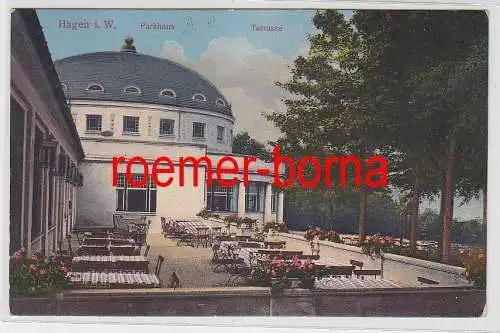 74570 Ak Hagen i.W. Parkhaus Terrasse 1914