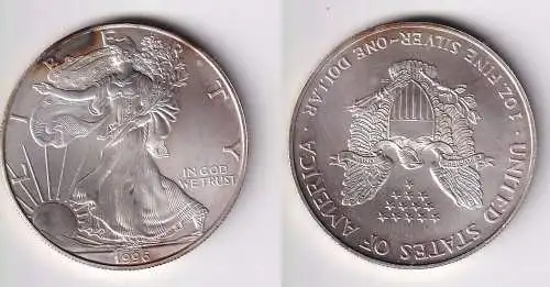 1 Dollar Silber Münze Silver Eagle USA 1994 1 Unze Feinsilber  (166238)