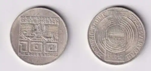 100 Schilling Silber Münze Österreich 1975 20 Jahre Staatsvertrag (166270)