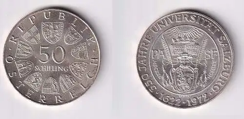 50 Schilling Silber Münze Österreich 1972 350 Jahre Universität Salzburg(166145)