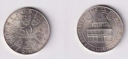 50 Schilling Silber Münze Österreich 1973 500 Jahre Bummerlhaus in Steyr(166577)