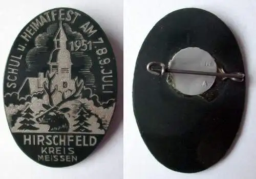 DDR Abzeichen Schul- und Heimatfest Hirschfeld Kreis Meissen Juli 1951 (127791)