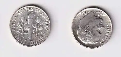 1 Dime Silber Münze USA 1964 Franklin D. Roosevelt vz (166116)