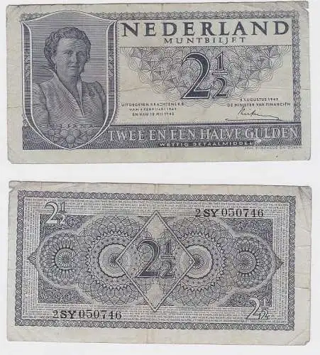 2 1/2 Gulden Banknote Niederlande 8.August 1949 (117312)