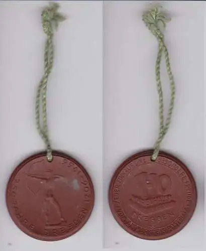 Seltene DDR Porzellan Medaille Dresden HO Warenhaus 750 Jahrfeier 1956 (131423)