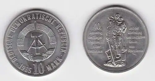 DDR Gedenk Münze 10 Mark 40 Jahre Kriegsende 1985 (130211)