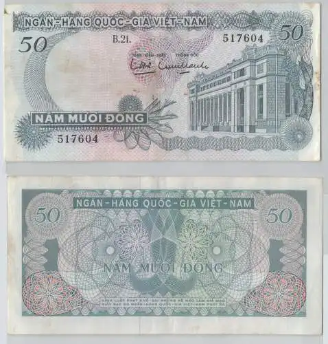 50 Dong Banknote South Vietnam (1969) Pick 25 (143370)