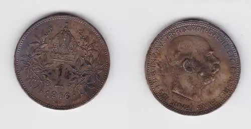 1 Krone Silber Münze Österreich 1916 (132750)