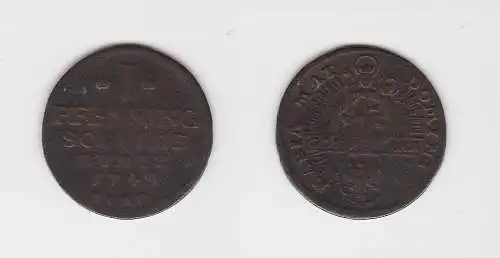 1 Pfennig Kupfer Münze Reichsstadt Goslar 1749 (132594)