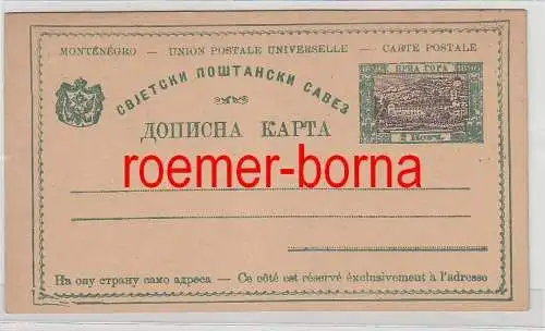 75949 seltene Ganzsachen Postkarte Montenegro 2 Nkr. 1896