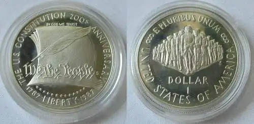 1 Dollar Silber Münze USA 1987 200 Jahre Verfassung 1987 (111753)