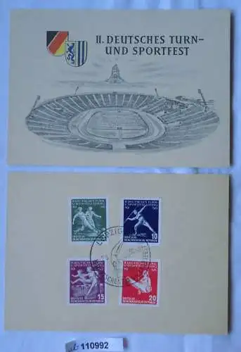 Doppel Karte II.Deutsches Turn- und Sportfest Leipzig 1956 (110992)