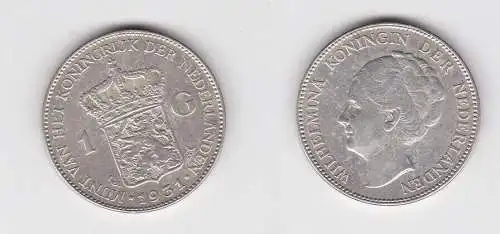 1 Gulden Silber Münze Niederlande 1931 (131035)