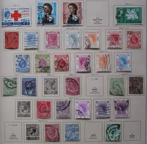 kleine Briefmarkensammlung britische Besitzungen in Asien ab 1882 (110927)
