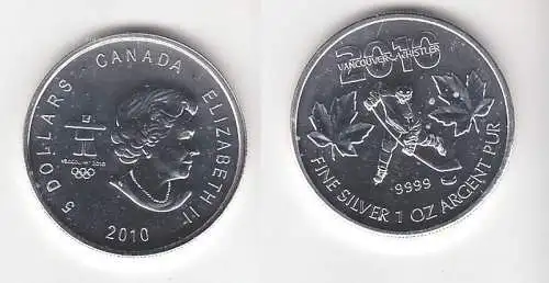 5 Dollar Silber Münze Canada Kanada Olympiade Vancouver 2010 (109936)