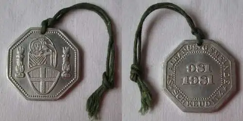 DDR Medaille 1000 Jahre St. Albanus Gemeinde Schkeuditz 981 - 1981 (135560)