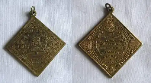 Bronze Klippe 50 Jahrfeier der Gesellschaft zur Glocke Leipzig 1887 (117347)