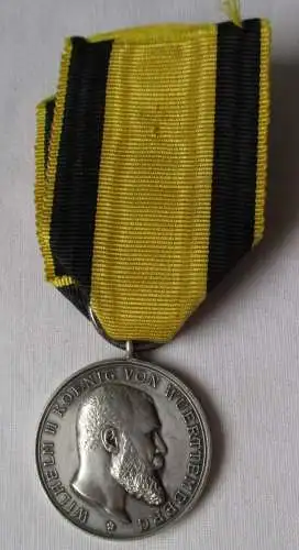 Württemberg Silberne Militärverdienstmedaille 1892 am Band (122871)