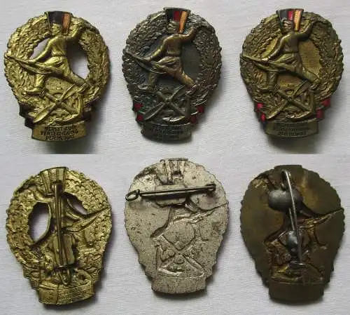 3 x DDR Mehrkampfabzeichen der GST 2 x Gold und Silber (119037)