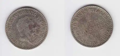 1 Silbergroschen Münze Preussen Wilhelm IV. 1847 D ss (150204)