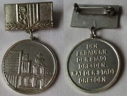 DDR Medaille Dresden "Den Erbauern der Stadt - Rat der Stadt Dresden" (108683)