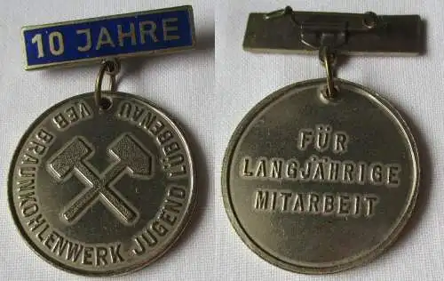 DDR Abzeichen VEB Braunkohlenwerk Jugend Lübbenau für 10 Jahre (149620)