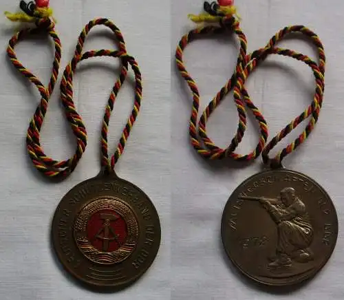 Seltene DDR Medaille Deutscher Schützenverband der DDR Bronze 1972 (144814)