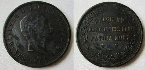 seltene Medaille Wilhelm II Imperator Rex New York 1916 (142252)