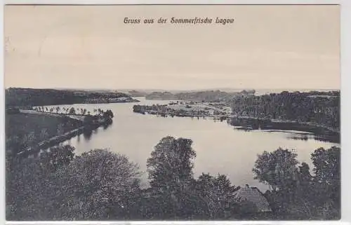 21580 Ak Gruss aus der Sommerfrische Łagów (Powiat Świebodziński) 1915