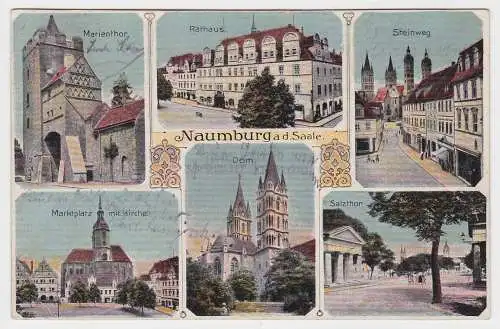 78339 Ak Naumburg - Rathaus, Marienthor, Steinweg, Marktplatz, Dom 1926