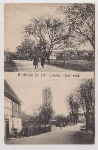 99802 AK Buchheim bei Bad Lausigk (Sachsen) - Straßen- und Ortsansicht