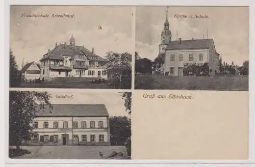99139 AK Gruß aus Elbisbach - Gasthof, Frauenschule Arvedshof, Kirche, Schule