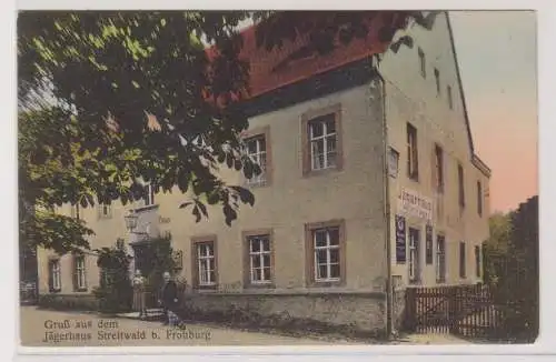99551 AK Gruß aus dem Jägerhaus Streitwald bei Frohburg, Inh. W.K. Wiese 1926