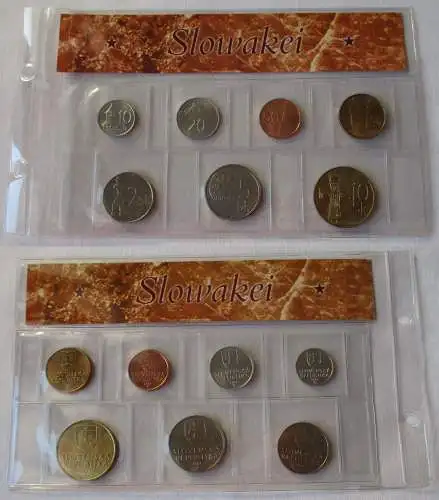 KMS Kursmünzensatz Slowakei 7 Münzen 10 Heller - 10 Kronen (129130)