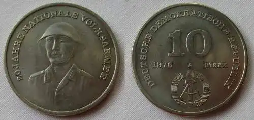 DDR Gedenk Münze 10 Mark 20 Jahre Nationale Volksarmee NVA 1976 (108144)