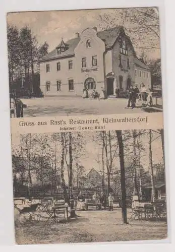 97646 Mehrbild Ak Gruß aus Rast´s Restaurant Kleinwaltersdorf 1909