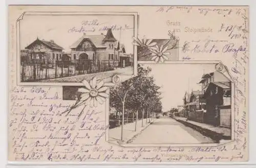 90420 Mehrbild Ak Gruß aus Stolpmünde Villenstrasse 1902