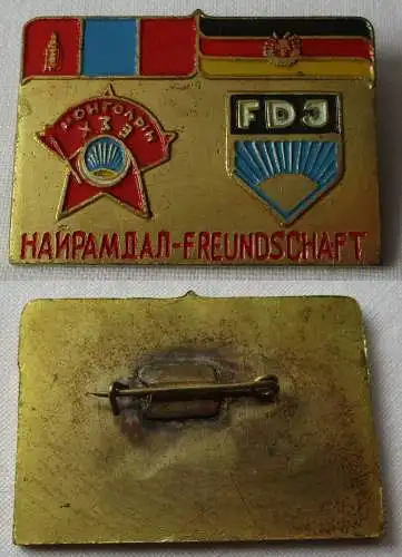 DDR Abzeichen Treffen der Freundschaft Mongolei / DDR FDJ (149098)