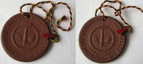 DDR Medaille 10 Jahre Gesetz zur Förderung des Handweks 1950 - 1960 PGH (148984)
