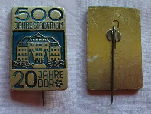 DDR Anstecknadel 500 Jahre Stadt Thum 20 Jahre DDR 1969 (149589)