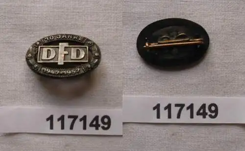 DDR Erinnerungsabzeichen "10 Jahre DFD" 1947-1957 900er Silber (117149)